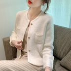 Women's Elegant Cardigan with Gold Buttons