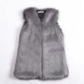 Women's Elegant Faux Fur Vest with Fashionable Cut