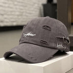 Men's Distressed Denim Cap