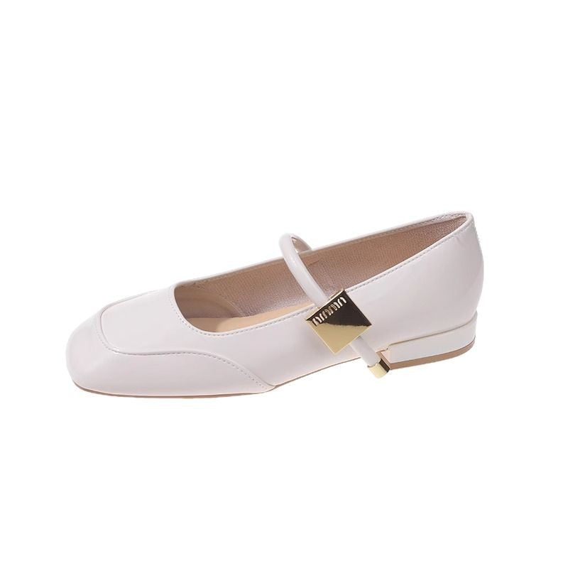 Women's Ballet Flats with Elegant Ankle Strap