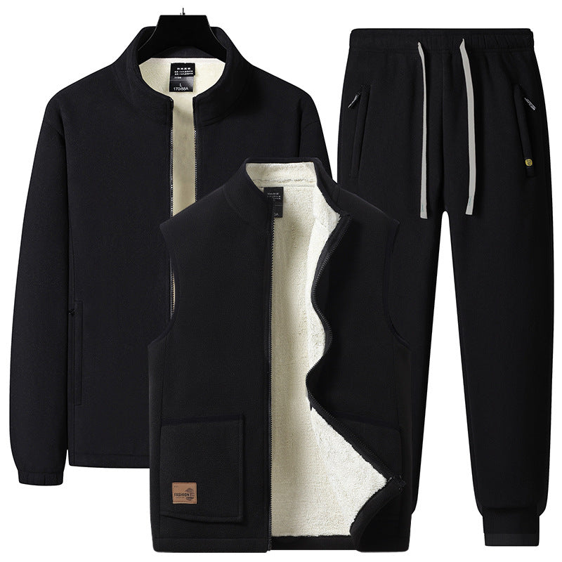 Men's Three-Piece Thermal Fleece Training Set