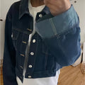 Women's Cropped Denim Jacket with Structured Cut