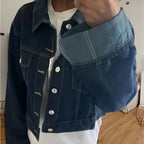 Women's Cropped Denim Jacket with Structured Cut