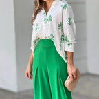 Women's High-Waist Palazzo Pants in Flowing Fabric