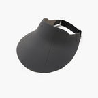 Oversized Curved-Brim Sun Visor with Adjustable Elastic Back Strap