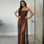 Women's Swimsuit with Fringed Details