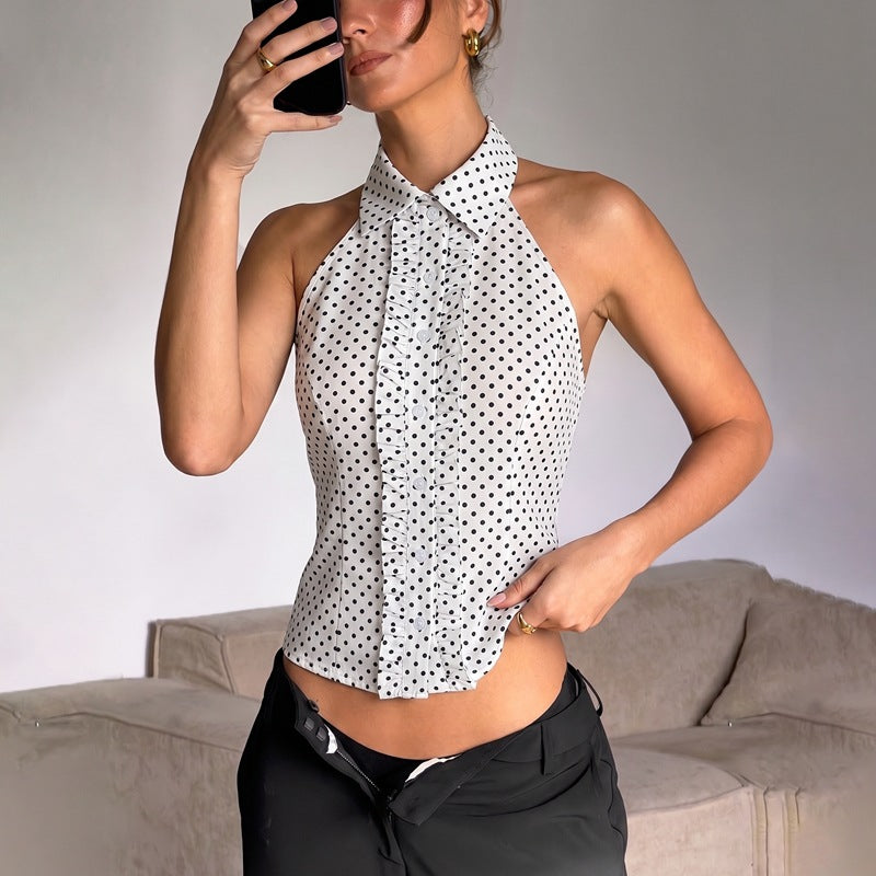 Women's Shirt with Ruffle Details