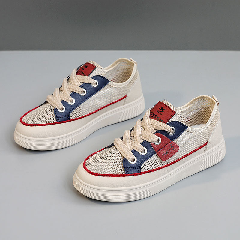 Women's Breathable Casual Sneakers with Elastic Lacing and Non-slip Sole