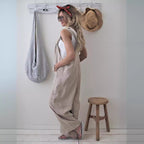 Women's Jumpsuit with Pockets and Adjustable Straps
