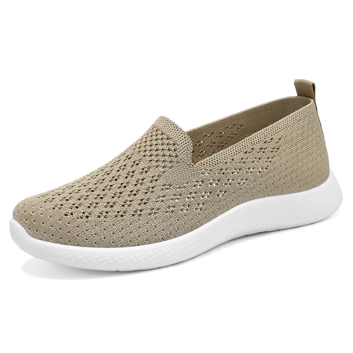 Women's Breathable Slip-On Sneakers with Elastic Knit Upper