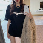 Women's Comfortable Oversized T-Shirt with Creative Print