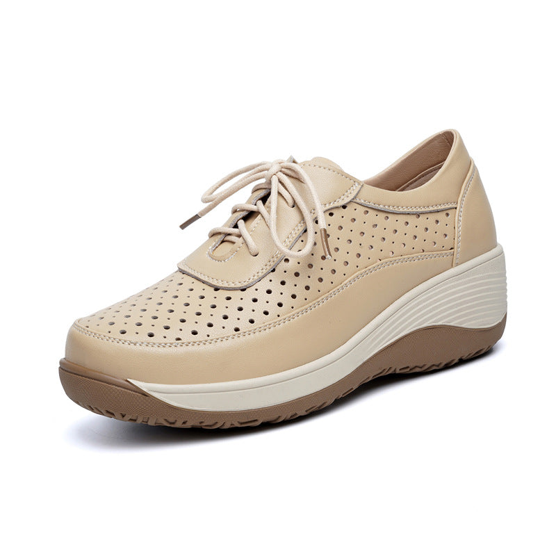 Women's Breathable Sneakers with Perforated Upper and Ergonomic Footbed
