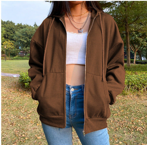Women's Comfortable Hooded Jacket with Pockets