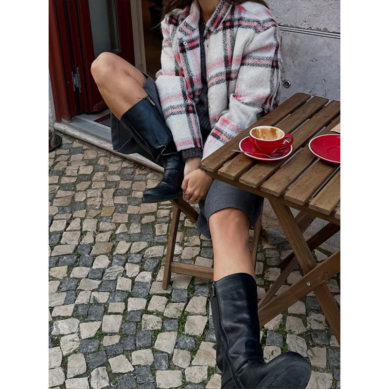 Women's Plaid Wool Shirt