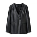 Elegant Faux Leather Jacket