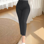 Women's Elegant Suit Pants with High Waist and Slim Leg