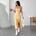 Women's Floral Spaghetti Strap Dress with Side Slit