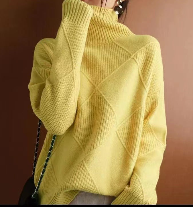 Women's Chunky Knit Turtleneck Sweater