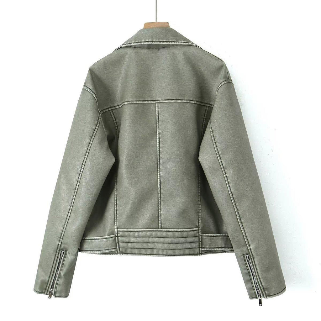 Women's Vintage-Style Biker Jacket