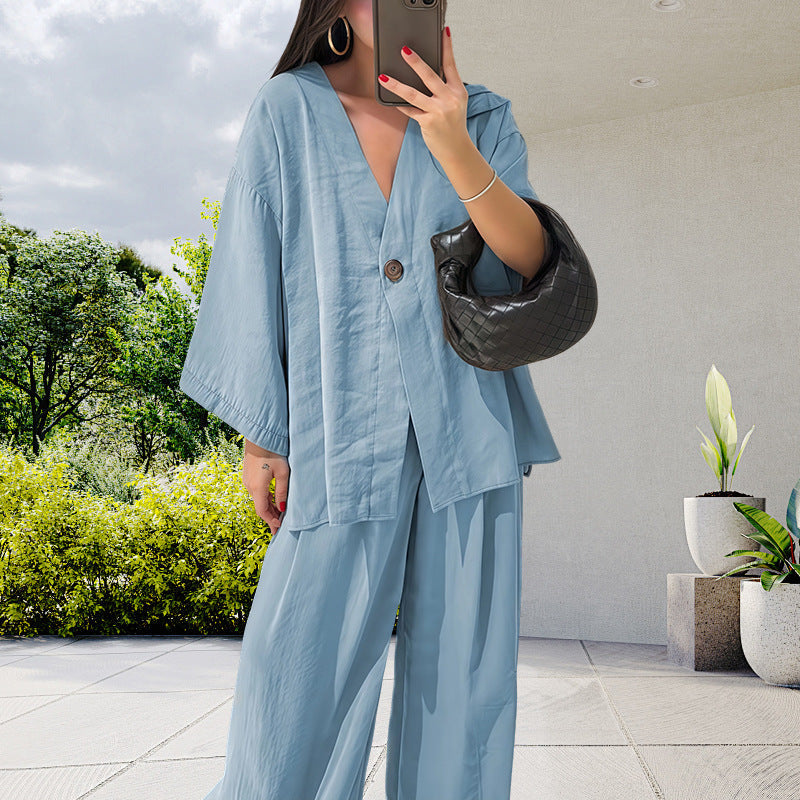 Elegant Kimono Jacket with Wide Sleeves and Loose Fit