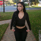 Women's Fitted Top and Leggings Set