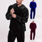 Men's Velvet Tracksuit with Hoodie