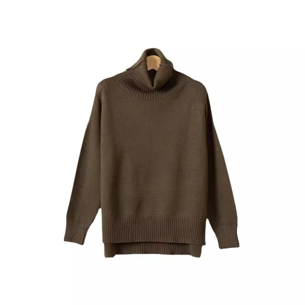 Women's Cozy Mock Neck Sweater with Wide Fit