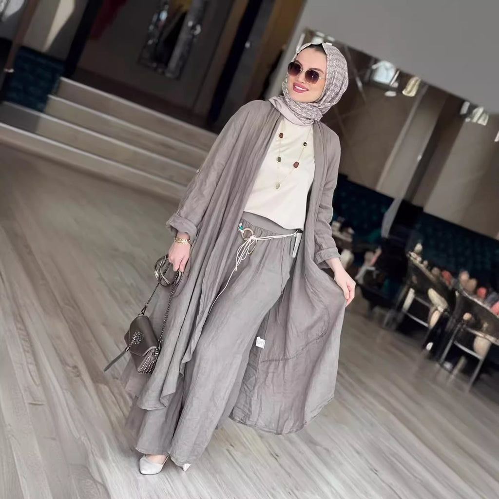 Women's Casual and Elegant Two-Piece Set with Throw