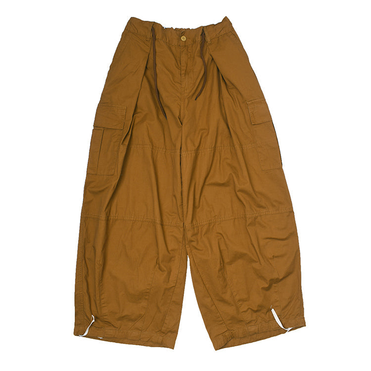 Women's Cargo Pants with Elastic Waist and Side Pockets