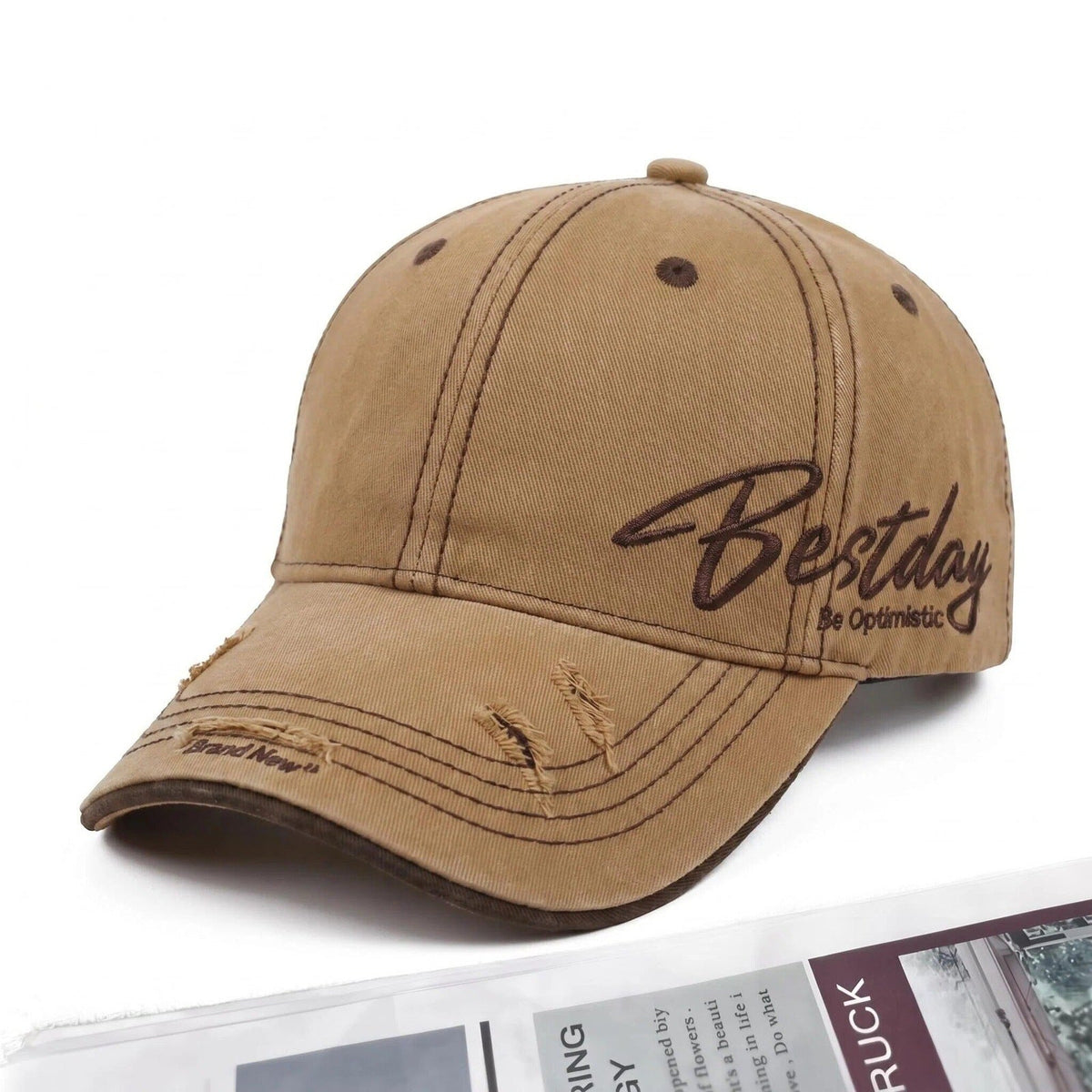 Men's Distressed Casual Cotton Baseball Cap