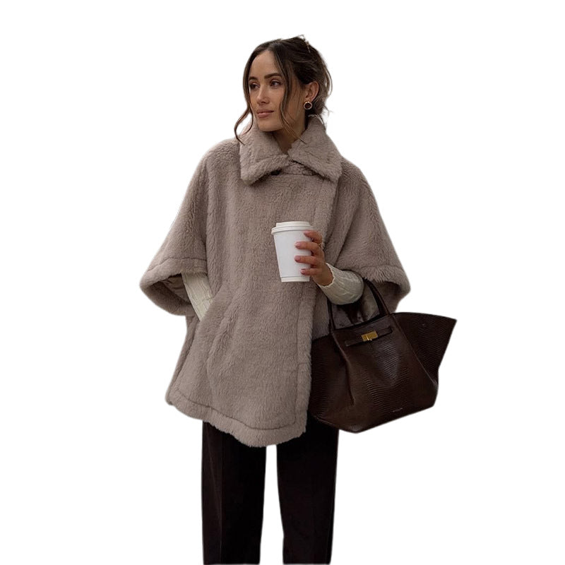 Women's Fluffy Poncho