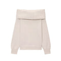 Women's Elegant Knit Sweater with Dropped Shoulders