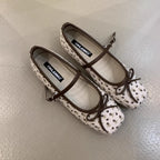 Women's Ballet Flats with Bow Accent and Comfortable Footbed