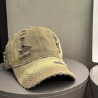 Men's Distressed Denim Cap