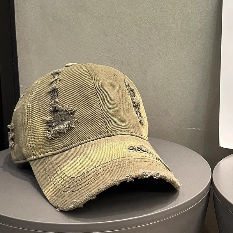 Men's Distressed Denim Cap