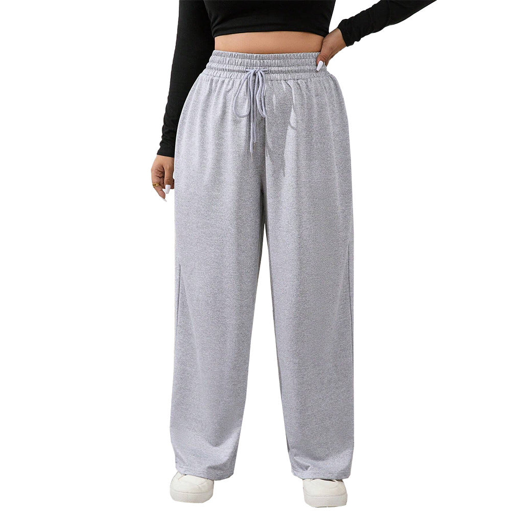 Women's Wide-Leg Casual Pants with Elastic Waist