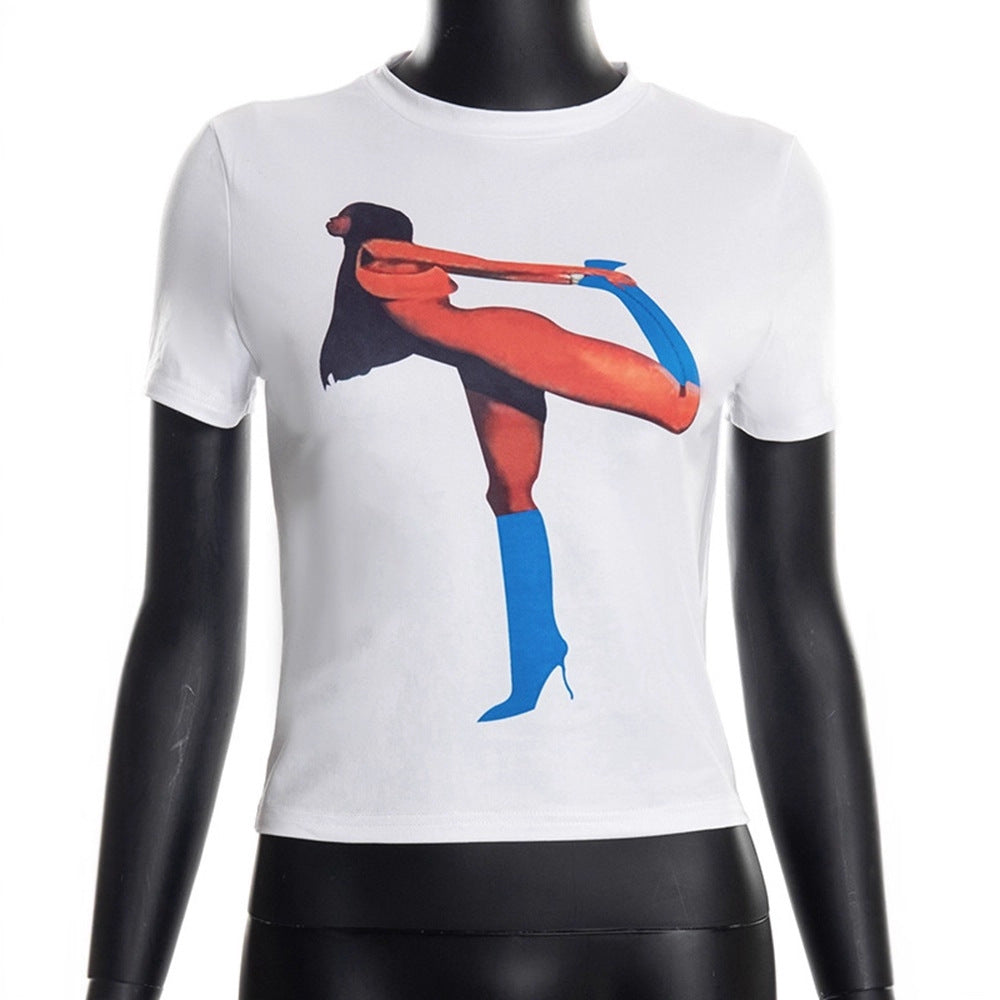 Women's Graphic Print Crop T-Shirt