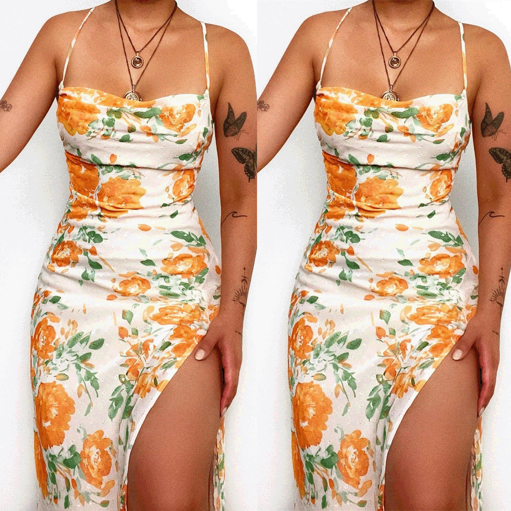 Women's Floral Print Maxi Dress