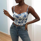 Women's Floral Pattern Cropped Top