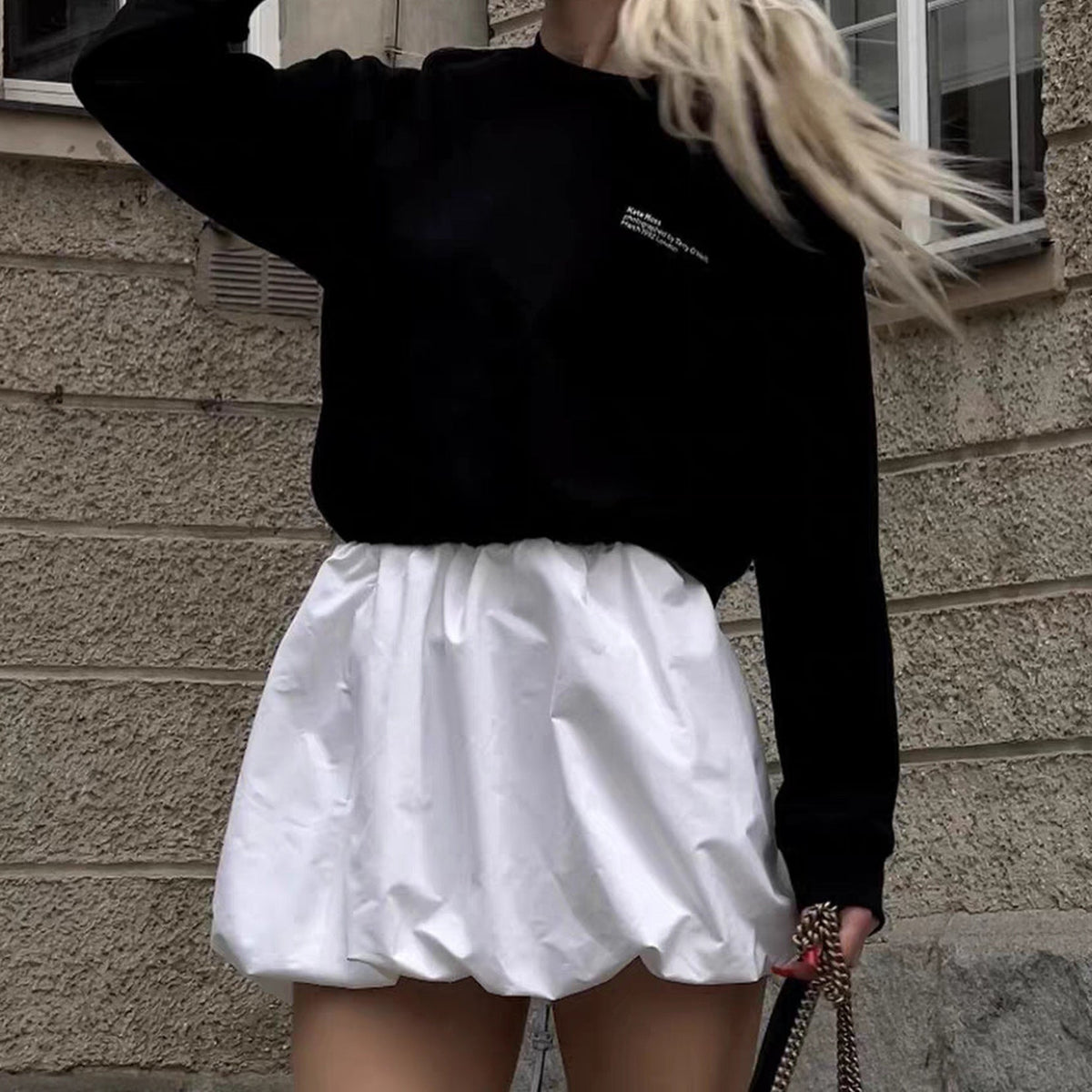 Women's Casual Plaid Skort with Elastic Waist and Side Pockets