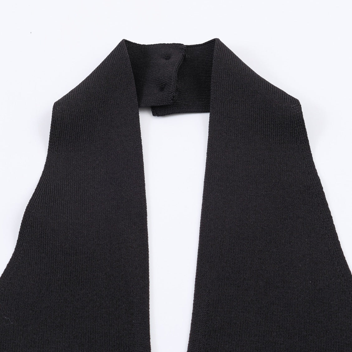 Women's Sleeveless Top with Deep V-Neck and Back Cutout