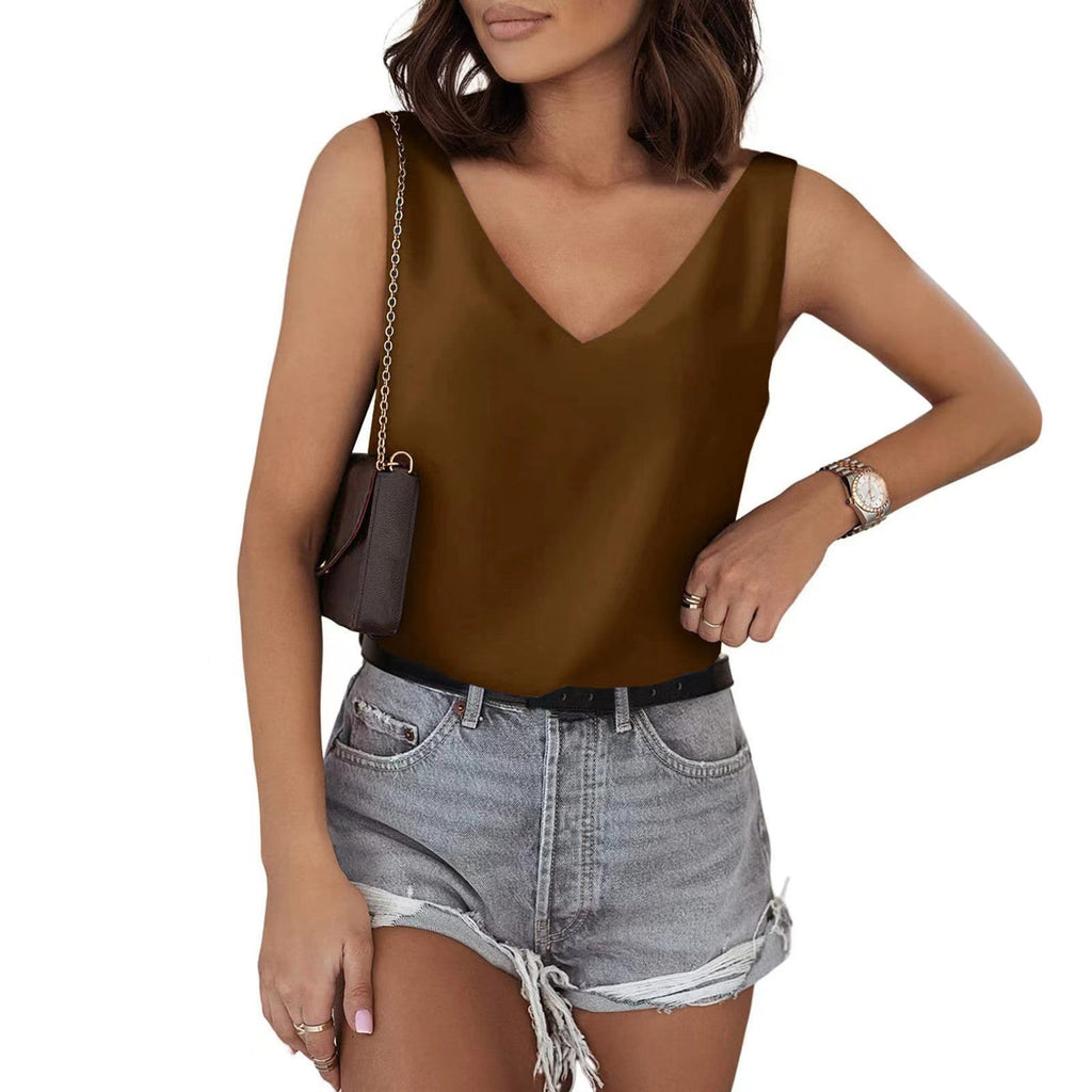 Women's Sleeveless V-Neck Top