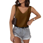 Women's Sleeveless V-Neck Top
