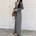 Elegant Knit Jumpsuit with Button Details and Wide Leg