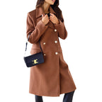 Elegant Double-Breasted Wool Coat