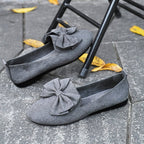 Women's Ballet Flats with Elegant Bow Detail