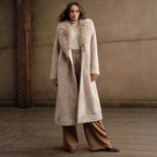 Women's Luxury Faux Fur Coat with Elegant Lapel