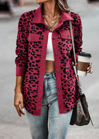 Women's Fashionable Leopard Print Overshirt
