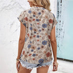 Women's Floral Blouse with Casual Fit