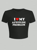 Women's Blood Pressure Print Crop T-Shirt